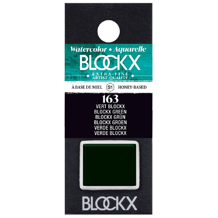 BLOCKX Watercolour Half Pan S1 163  Green Green, , hi-res
