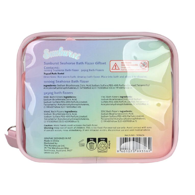 Sunburst Seahorse Bath Fizzer Giftset, , hi-res