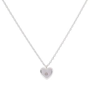 Heart Necklace Silver Plated