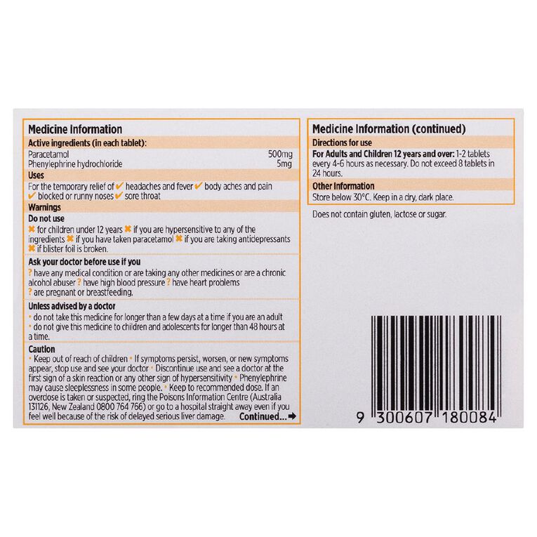 Codral Relief Cold & Flu + Decongestant 20s - LIMIT OF 1 PER CUSTOMER, , hi-res