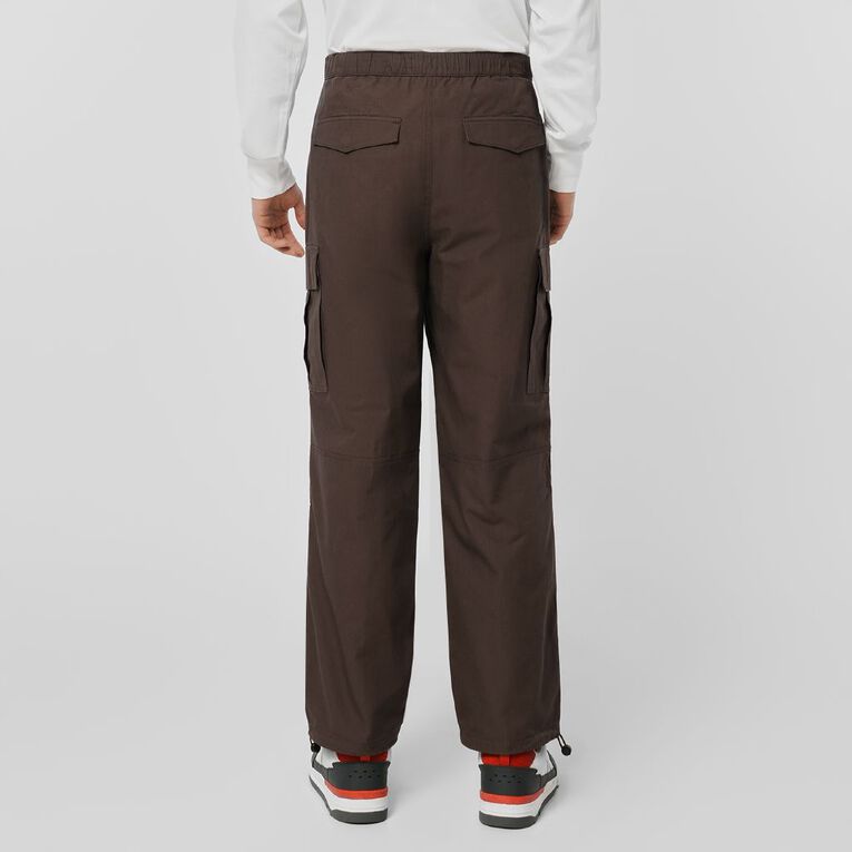 Garage Men's Pants Relaxed Elastic Waist, Brown Dark, hi-res