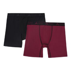 Active Intent Boys' Performance Mesh Insert Long Length Trunks 2 Pack