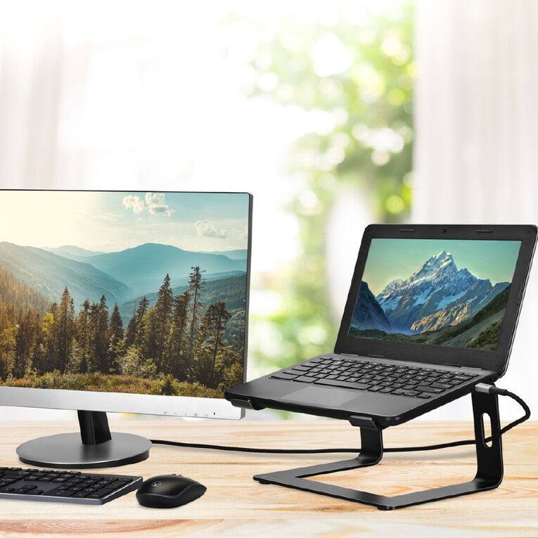 Bonelk Elevate Stance Aluminium Riser Laptop Stand Black, , hi-res