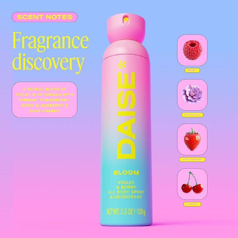 Daise All Body Spray & Deodorant Bloom 120ml, , hi-res