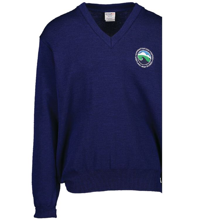 Schooltex Westland High V-Neck Jersey with Embroidery, Royal, hi-res