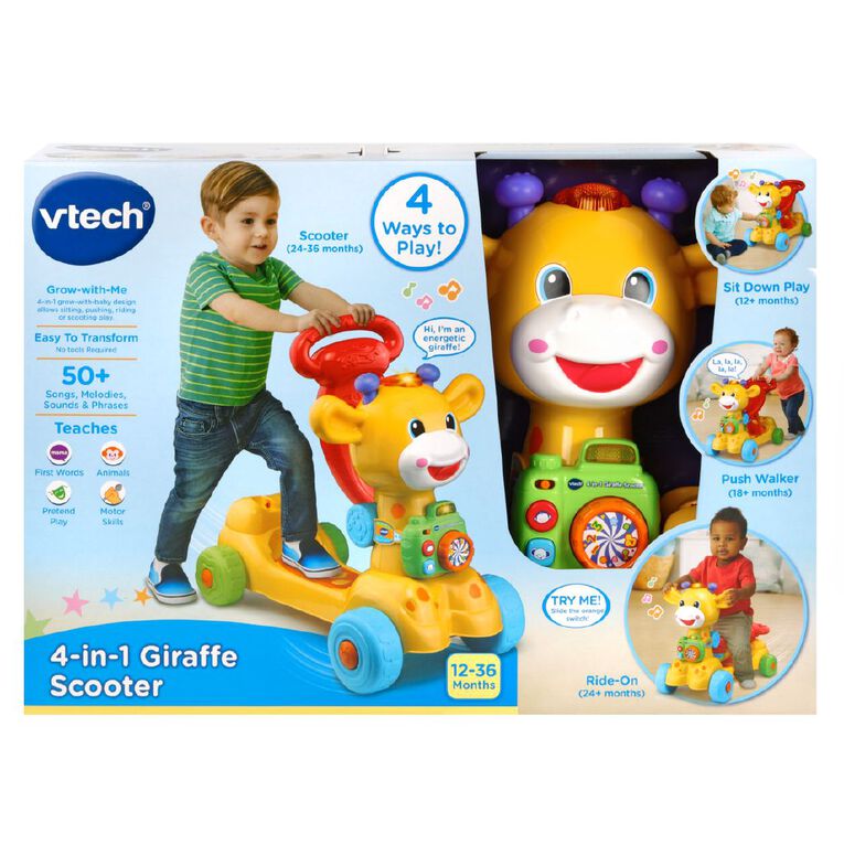 Vtech 4-in-1 Giraffe Scooter, , hi-res