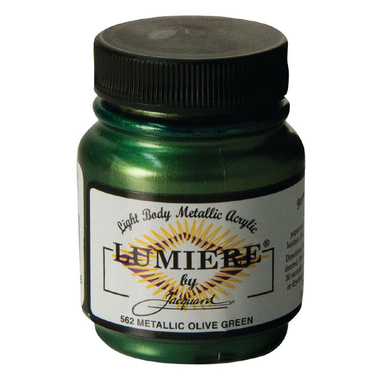 Jacquard Lumiere Acrylic Paint Metallic Olive Green 66.54ml The Warehouse