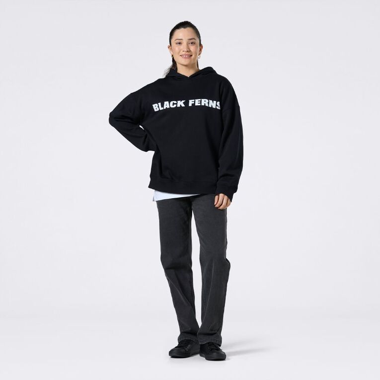 Black Ferns Adults' Oversized Hoodie, Black, hi-res