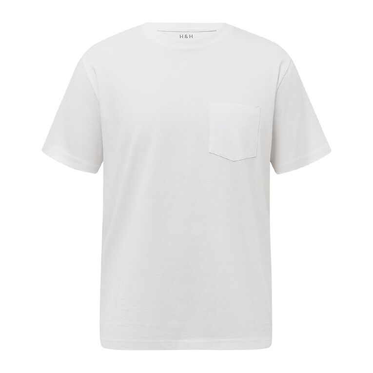 H&H Men's Regular Fit Pocket Tee, White, hi-res