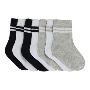 H&H Infants' Grib Rib Crew Socks 7 Pack