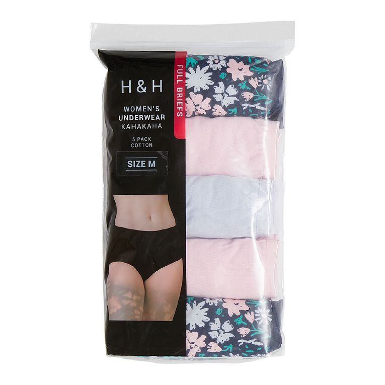 H&H Women's Full Briefs 5 Pack, Pink Light, hi-res