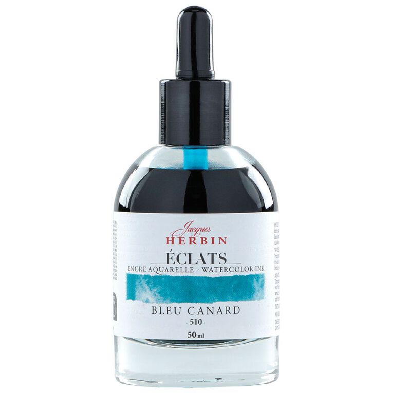 Jacques Herbin Eclats Watercolour Ink 510 Teal 50ml, , hi-res