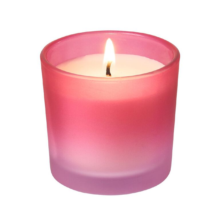 Cosmic Crush Mini Scented Candle Strawberry & Pomegranate 50g Pink Dark