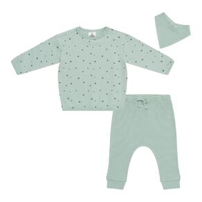 Young Original Baby 3 Piece Waffle Sweatshirt Set