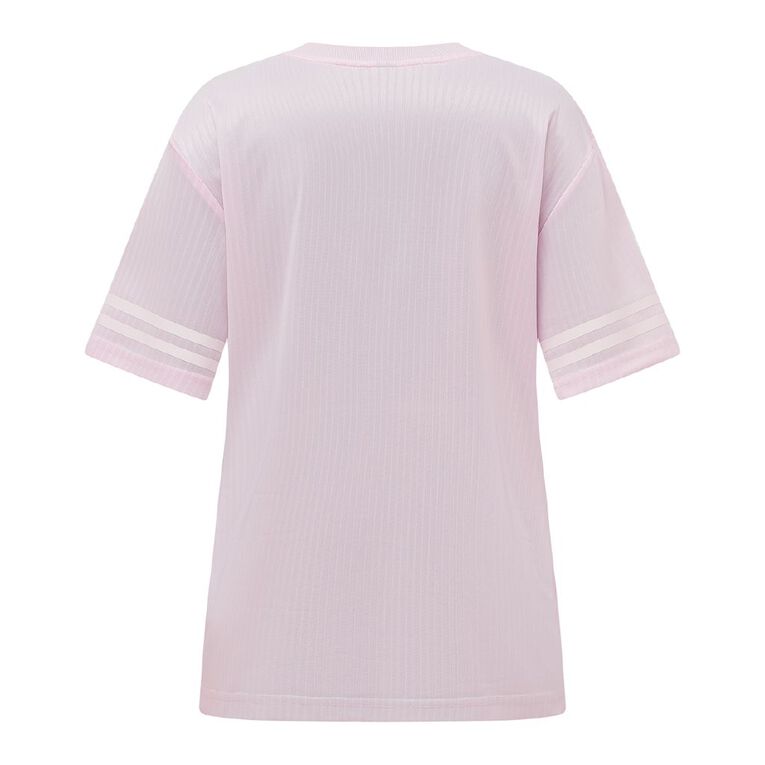 H&H Women's Short Sleeve Stripe Sports Tee, Pink Light, hi-res