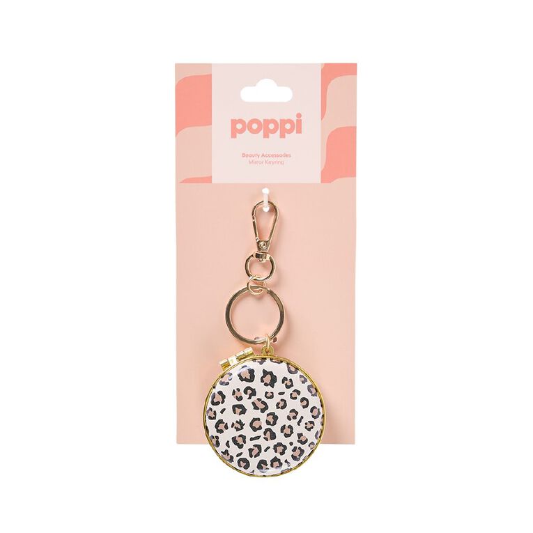 Poppi Bag Charm Compact Mirror Leopard, , hi-res