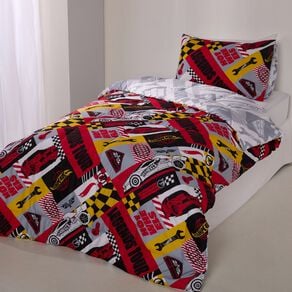 Hot Wheels Comforter Set 2 Piece Multi-Coloured Single