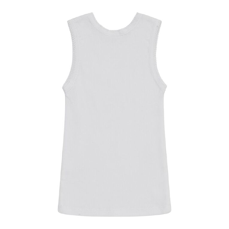 Young Original Baby Singlets 3 Pack, White, hi-res