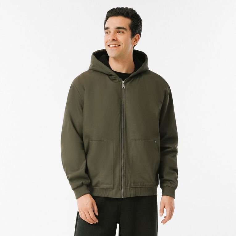 Garage Men's Hooded Detroit Jacket, Green Dark, hi-res