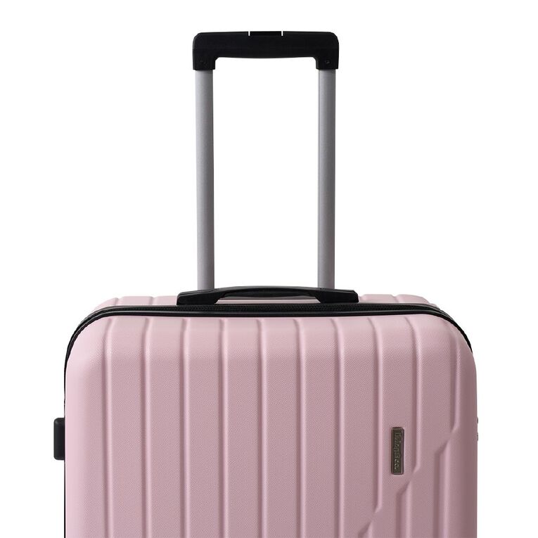 Living & Co Hard Textured Suitcases 2 Piece Set Pink, , hi-res