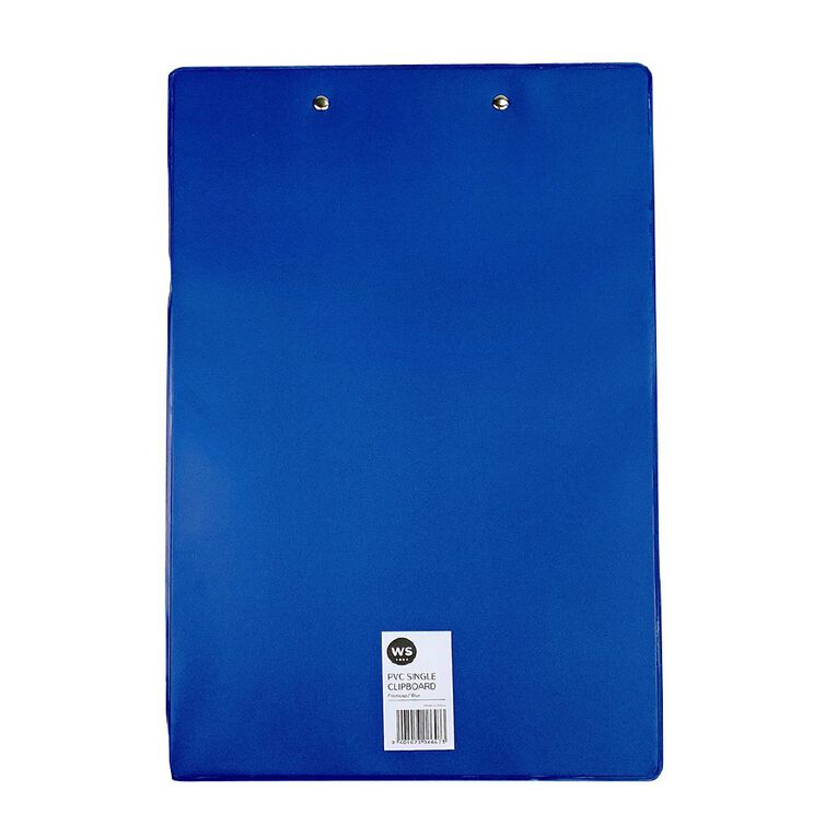 WS Clipboard Single PVC Blue Mid, , hi-res