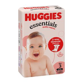 Huggies Essential Nappy Size 3 6-11kg 52 Pack