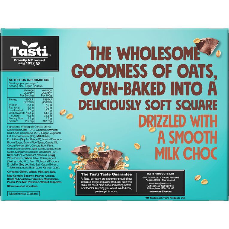 Tasti Oat Baked Squares Choc Brownie 5 Pack, , hi-res
