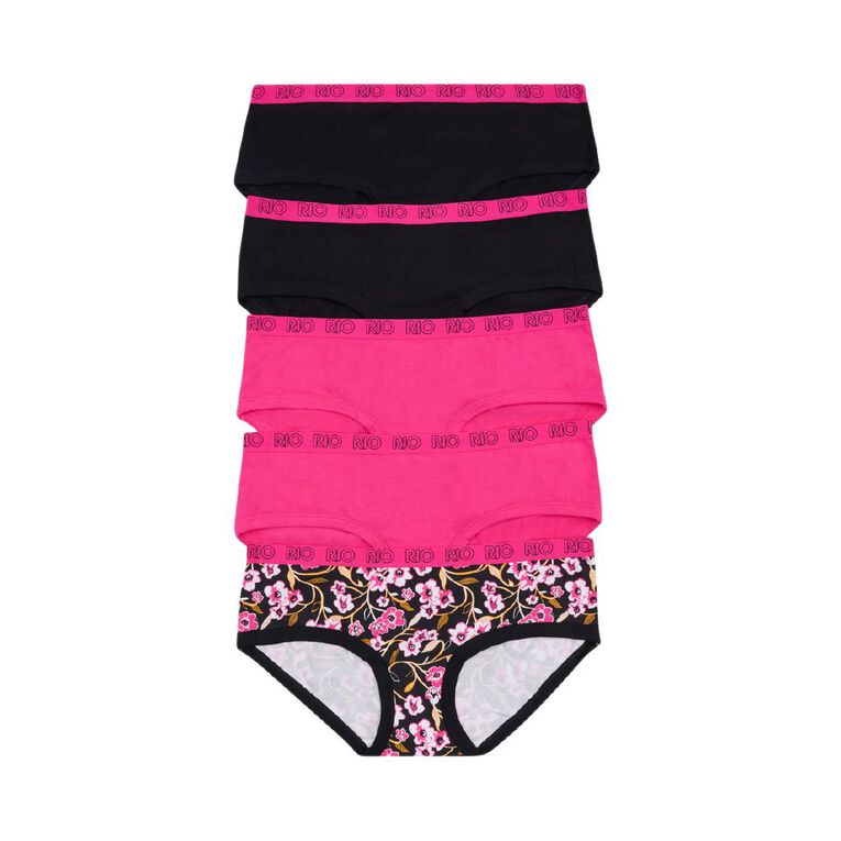 Rio Women's Boyleg Briefs 5 Pack, Pink Mid, hi-res