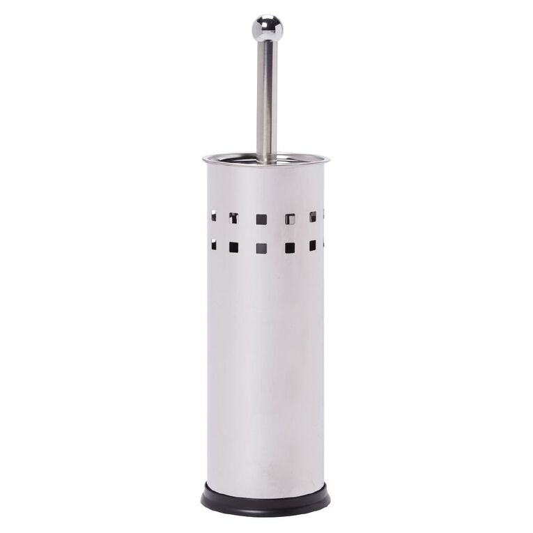 Living & Co Toilet Brush and Holder Stainless Steel One Size, Stainless Steel, hi-res