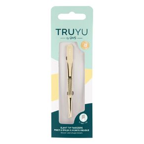 Truyu Slant Tip Tweezers Gold