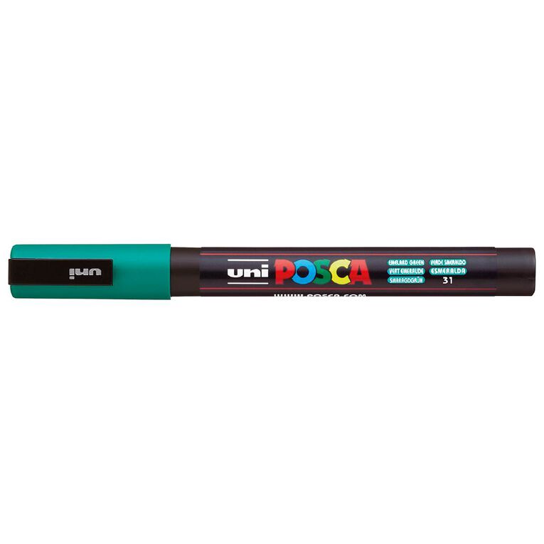 Uni Posca Marker 0.9-1.3mm Fine Green, , hi-res