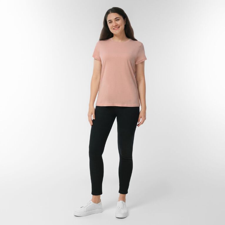 H&H Women's Short Sleeve Crew Neck Tee, Pink Light PALE MAUVE, hi-res