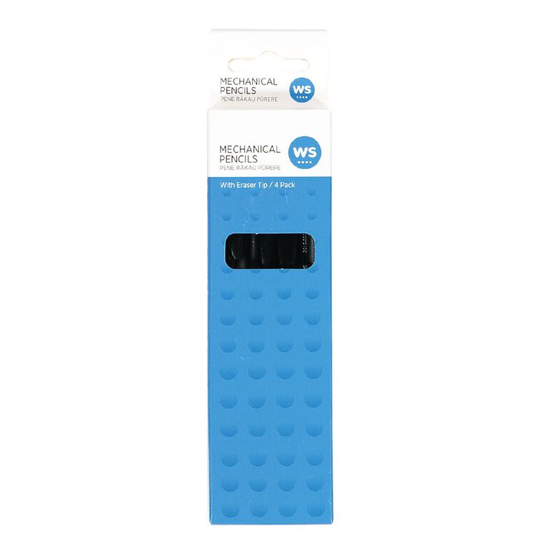 WS Mechanical Pencil Black 4 Pack, , hi-res