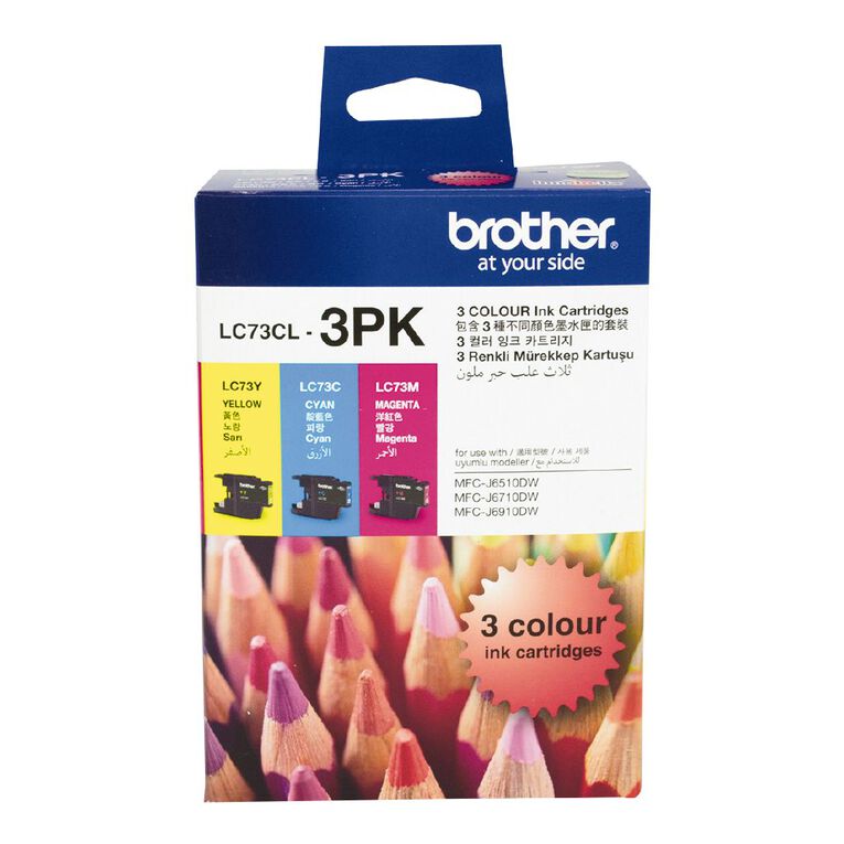 Brother Ink LC73 Colour 3 Pack 600 Pages, , hi-res