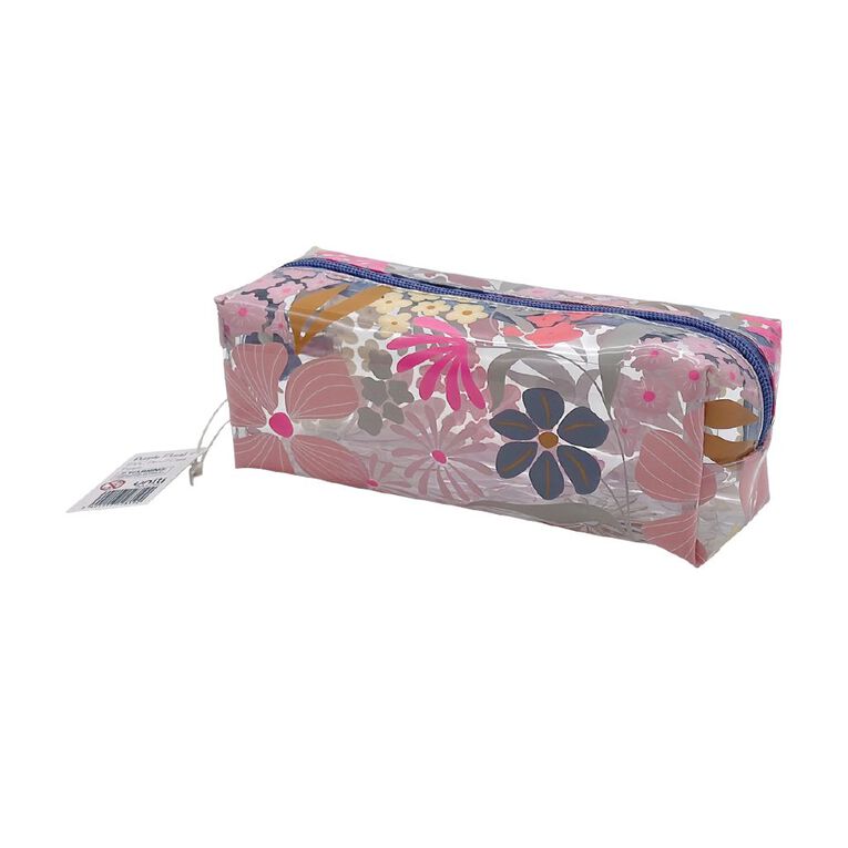 Uniti Pencil Case Floral Purple Mid, , hi-res