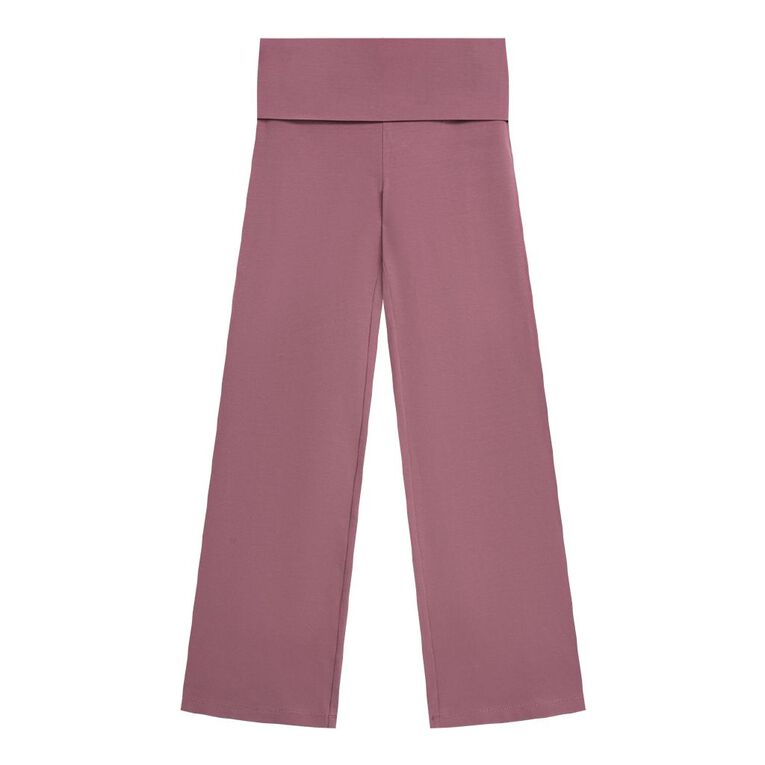 Young Original Foldover Waistband Pants, Pink Mid, hi-res
