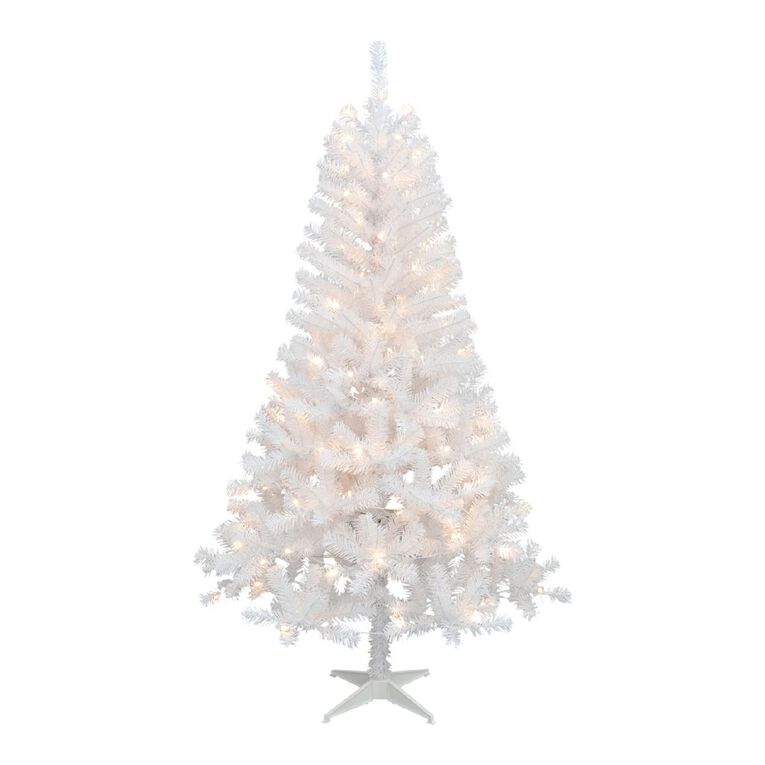 Wonderland White Pre-Lit Christmas Tree 1.8m 412 Tips 120 LED, , hi-res