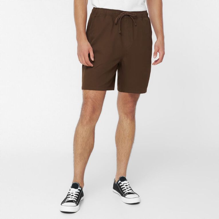 H&H Men's Woven Shorts, Brown Dark, hi-res