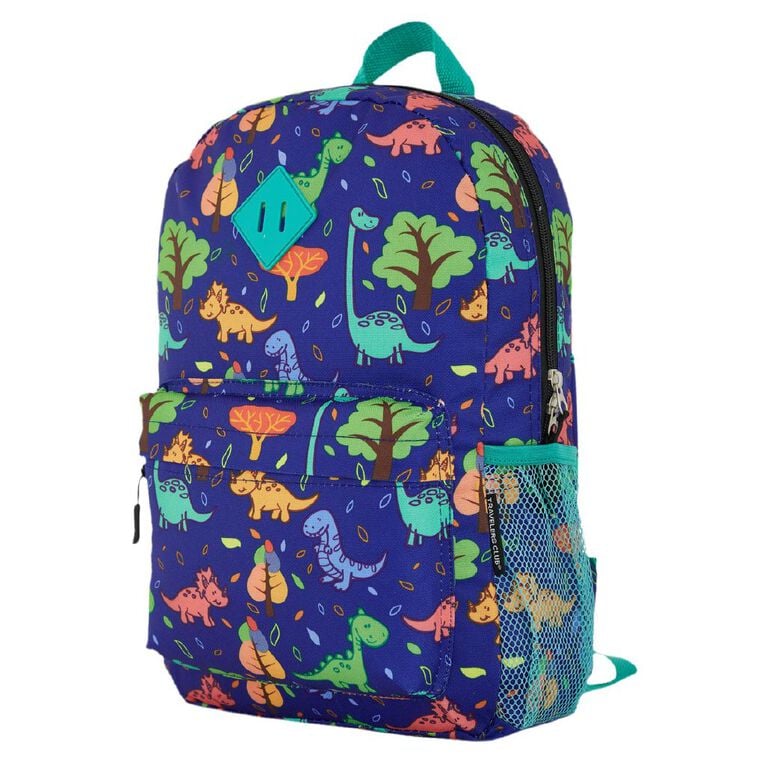 Travelers Club 5 Piece Luggage Set Dinosaur Blue, , hi-res