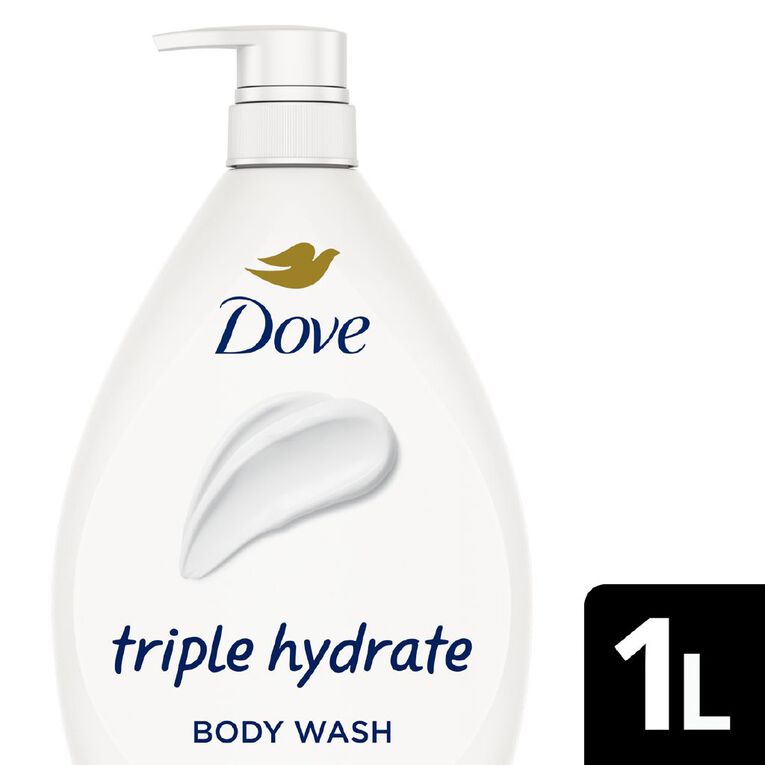 Dove Triple Hydrate Bodywash 1L, , hi-res