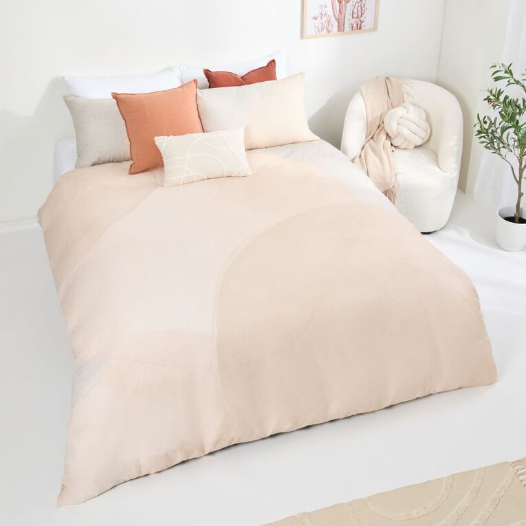 Living & Co Cotton Duvet Cover Set Abstract Multi-Coloured Queen, , hi-res