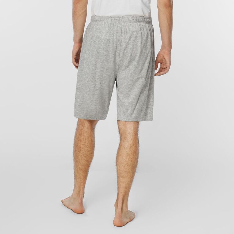 H&H Men's Knit Pyjama Shorts, Grey Marle, hi-res