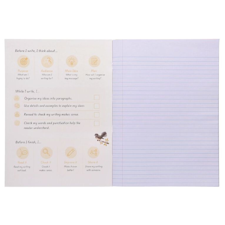 WS Literacy 3 Toru 9mm Ruled 32 Leaf Yellow, , hi-res