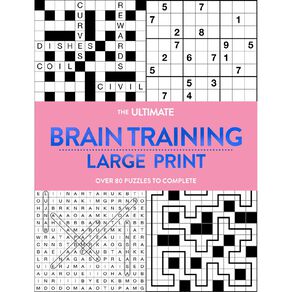 Large Print Puzzle Book: Brain Training Pink