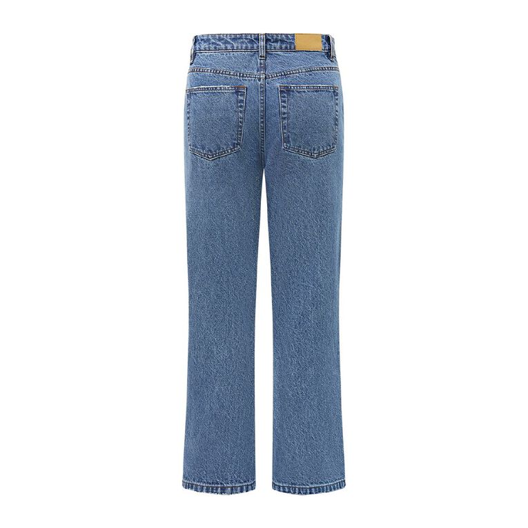 H&H Women's Mid Rise Straight Leg Jean, Denim Mid, hi-res
