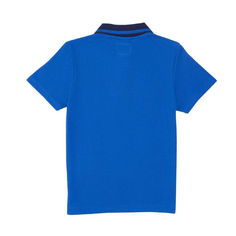 Schooltex Papatoetoe North School Short Sleeve Polo with Embroidery, Royal/Navy, hi-res