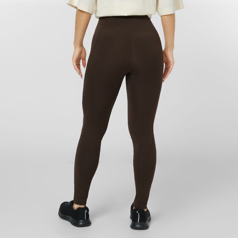 Active Intent Women's High Rise Panel Leggings, Brown Mid, hi-res