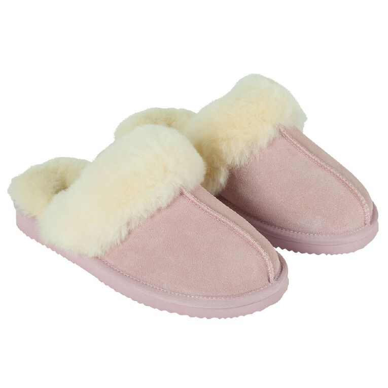 NEW ZEALAND SHEEPSKIN CO. Women's Sheepskin Lined Slipper Scuff, Pink Light, hi-res