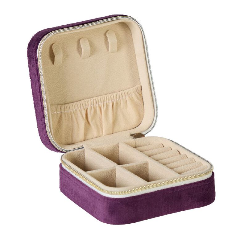 Living & Co Velvet Jewellery Case, , hi-res