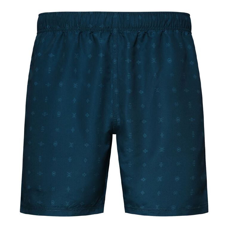 H&H Swim Men's Basic Printed Boardshorts, Blue Dark, hi-res